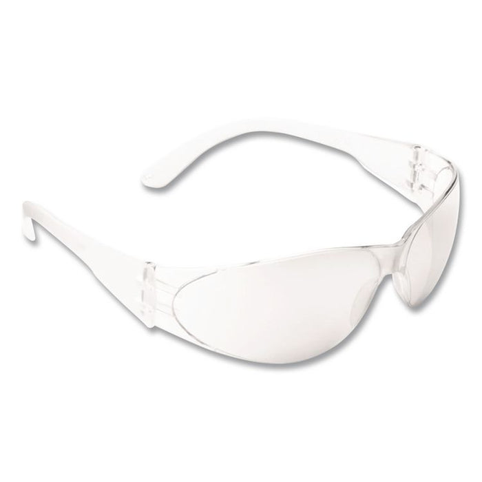 Checklite Safety Glasses, Frameless, Clear Single Hard Coat Scratch-Resistant Lens, 12/Box