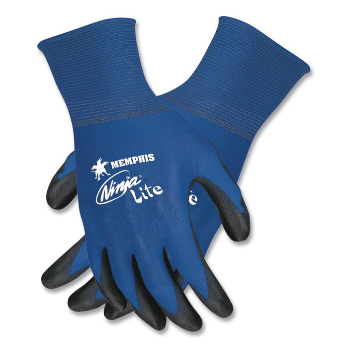 Ultra Tech Tactile Dexterity Work Gloves, EN388: 4131, Large, Blue/Black, 12 Pairs