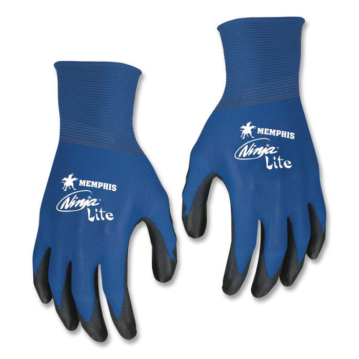 Ultra Tech Tactile Dexterity Work Gloves, EN388: 4131, Small, Blue/Black, 12 Pairs