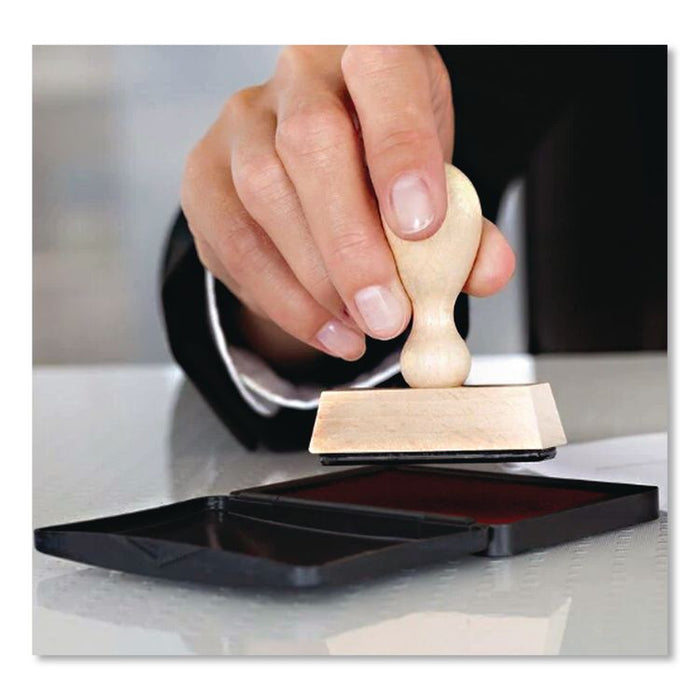 2000 PLUS One-Color Felt Stamp Pad, #1, 4.25 x 2.75, Red, 12/Carton