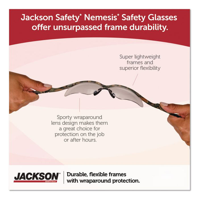 Nemesis Readers Safety Glasses, 1.5+ Diopter, Smoke Half Frame, Smoke Dual Lens