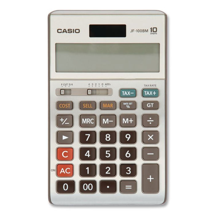JF100MS Desktop Calculator, 10-Digit LCD