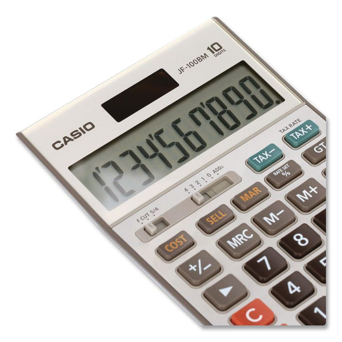 JF100MS Desktop Calculator, 10-Digit LCD
