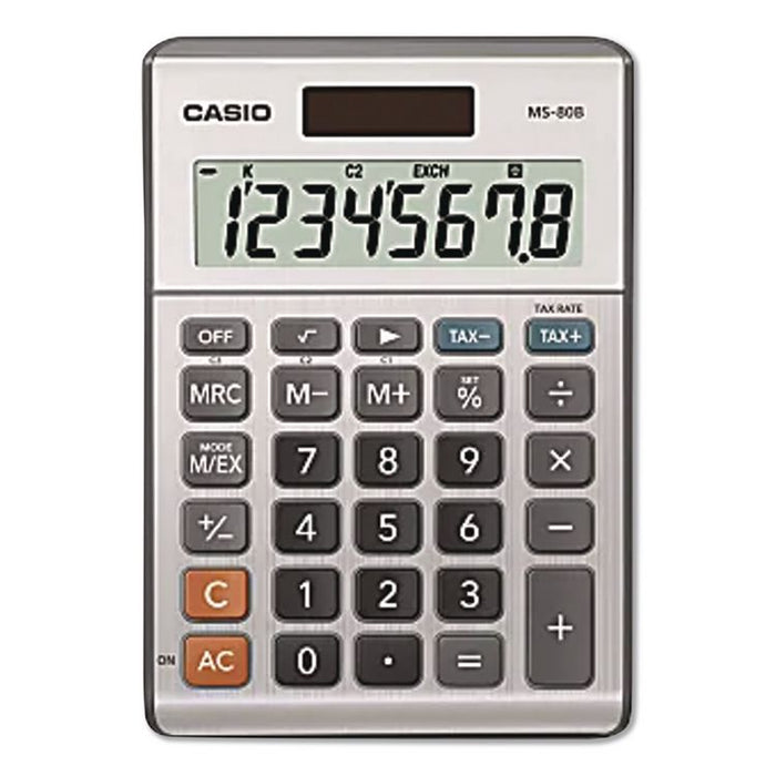 MS-80B Tax and Currency Calculator, 8-Digit LCD