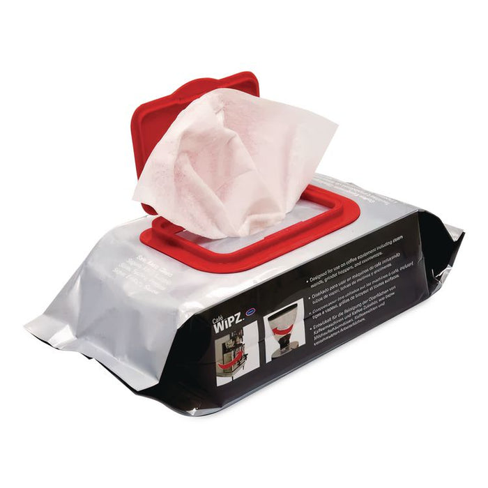 Cafe Wipz Coffee Equipment Cleaning Wipes, 100 Wipes/Bag, 12 Bags/Carton