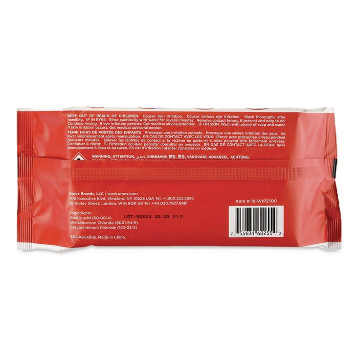 Cafe Wipz Coffee Equipment Cleaning Wipes, 100 Wipes/Bag, 12 Bags/Carton