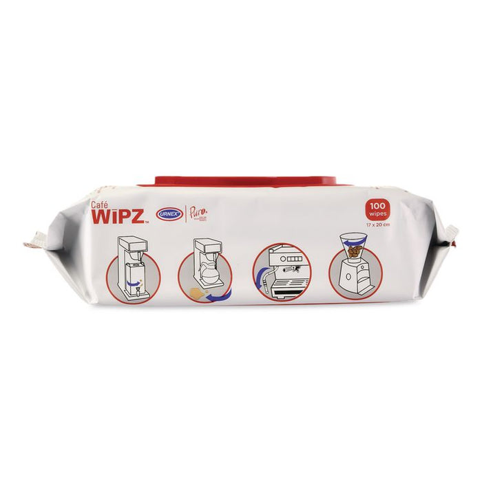 Cafe Wipz Coffee Equipment Cleaning Wipes, 100 Wipes/Bag, 12 Bags/Carton
