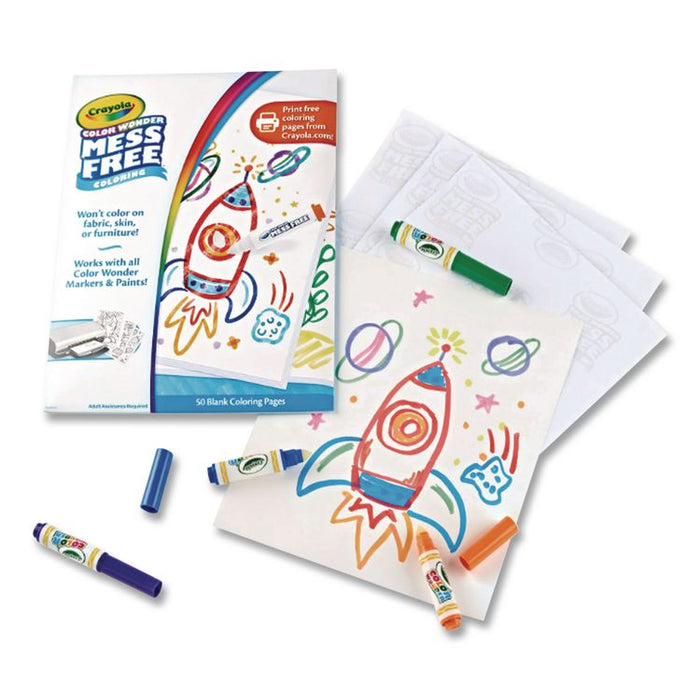 Color Wonder Blank Coloring Book, Ages 3 and Up, 50 Pages