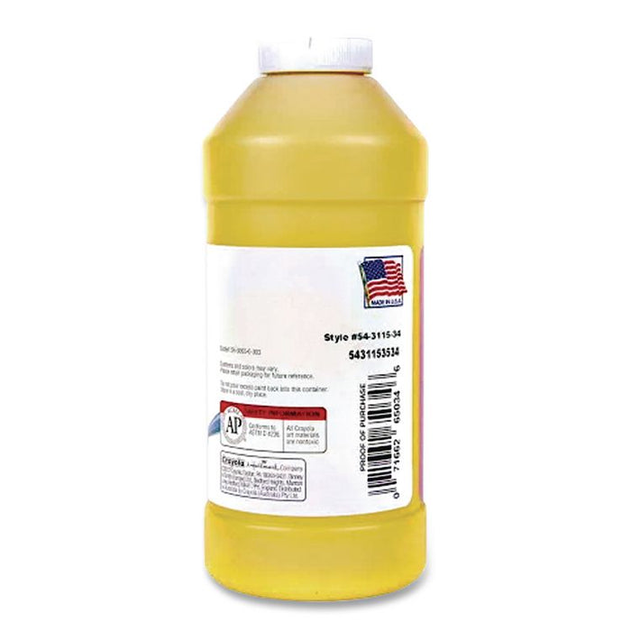 Premier Tempera Paint, Yellow, 16 oz Bottle