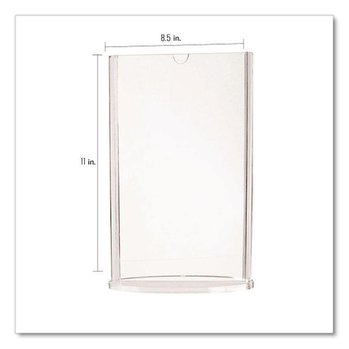 Tabletop Sign and Menu Holder, 8.5 x 11 Insert, Clear