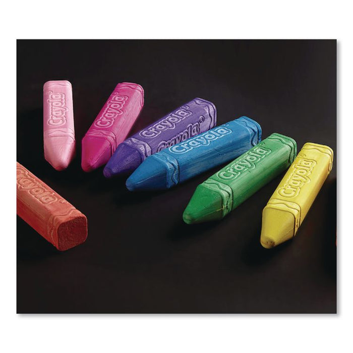Washable Sidewalk Chalk, 4" x 0.88" Diameter, 48 Assorted Bright Colors, 48 Sticks/Set