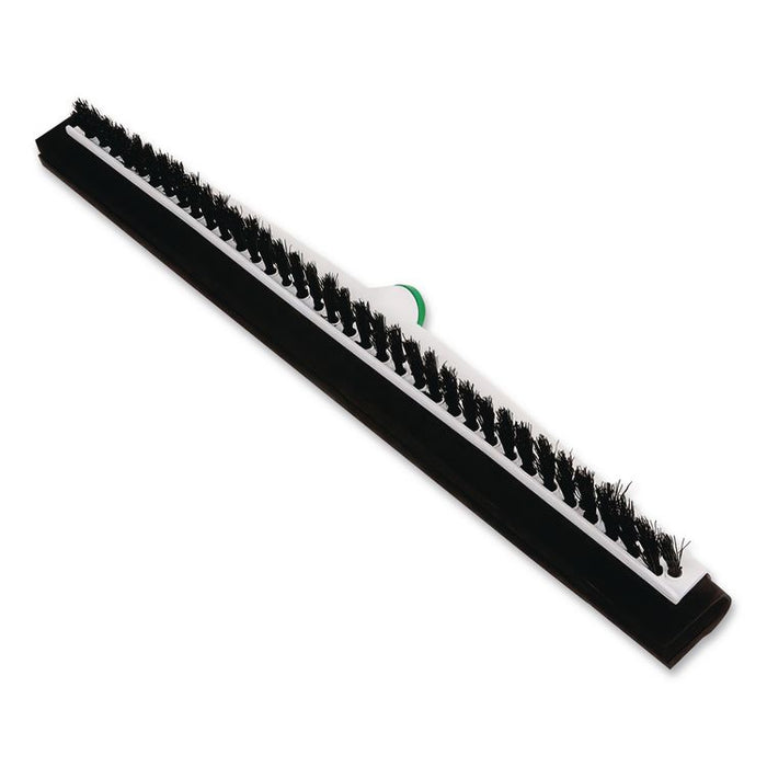 Sanitary Brush with Squeegee, Black Polypropylene Bristles, 22" Brush