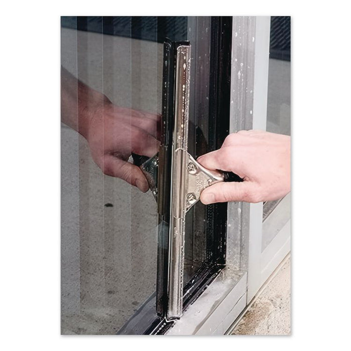 Pro Stainless Steel Squeegee, 12" Wide Blade