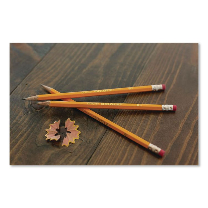 Oriole Presharpened Pencils, HB (#2), Black Lead, Yellow Barrel, Dozen