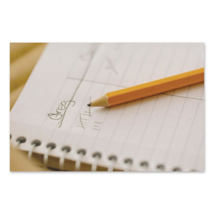 Golf Pencils, HB (#2), Black Lead, Yellow Barrel, 72/Box