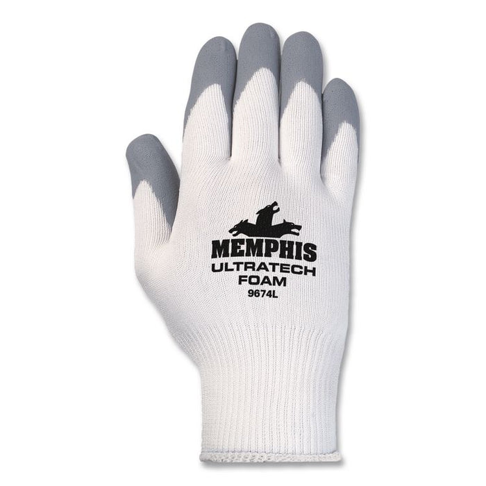 Safety Ultra Tech Foam Nitrile Gloves, X-Large, White/Gray, Pair