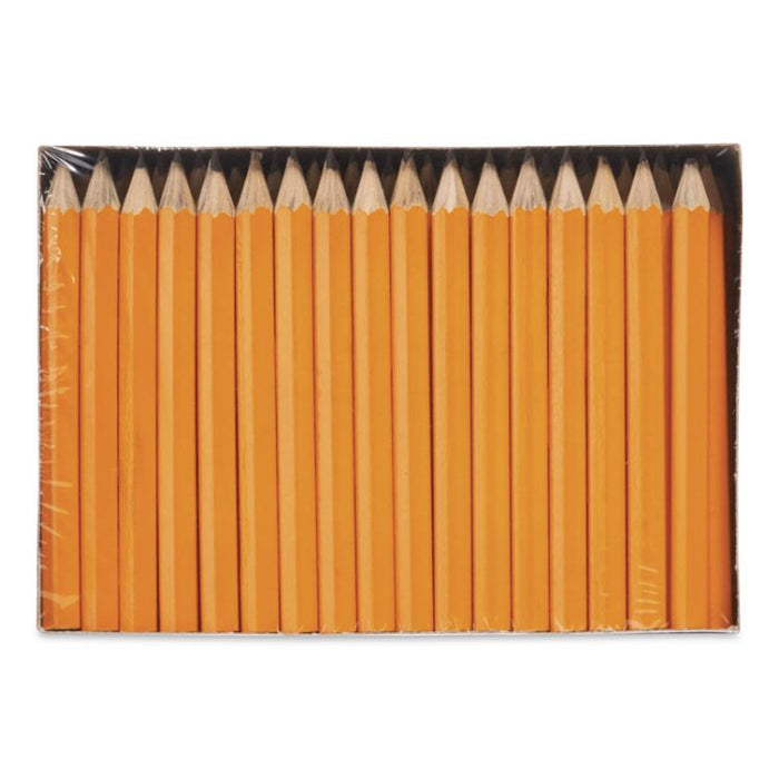 Golf Wooden Pencils, 0.7 mm, HB (#2), Black Lead, Yellow Barrel, 144/Box