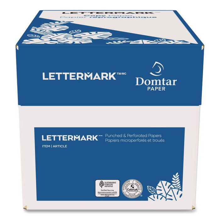 Custom Cut-Sheet Copy Paper, 92 Bright, 5-Hole Side Punched, 20 lb Bond Weight, 8.5 x 11, White, 500/Ream