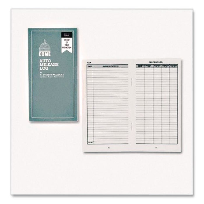 Auto Mileage Log, One-Part (No Copies), 6.5 x 6.25, 32 Forms Total