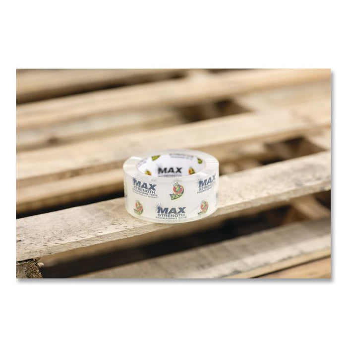 MAX Packaging Tape with Dispenser, 3" Core, 1.88" x 54.6 yds, Crystal Clear