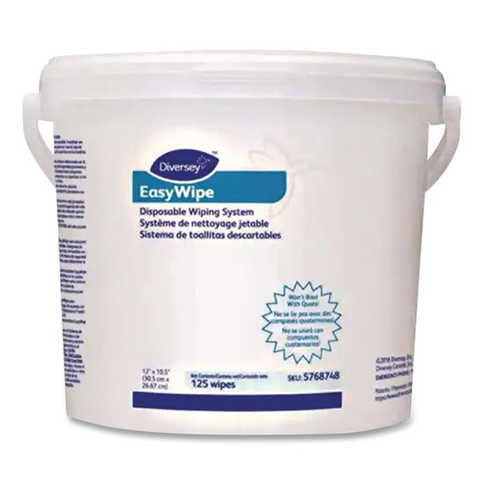 Easywipe Disposable Wiping Refill, White, 125/Tub, 6 Tub/Carton