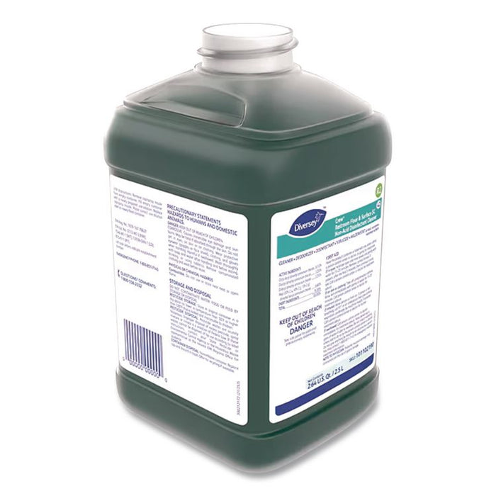 Crew Restroom Floor and Surface SC Non-Acid Disinfectant Cleaner, Fresh Scent, 2.5 L Bottle, 2/Carton