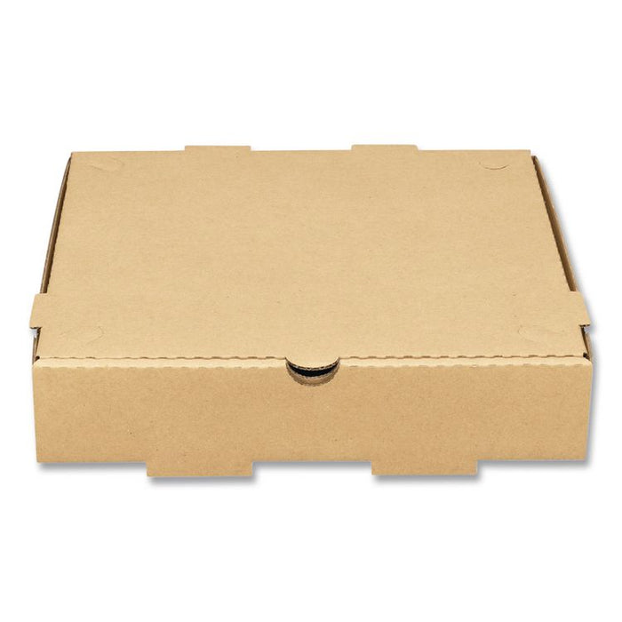 Corrugated Pizza Box, 10 x 10 x 2, Kraft, Cardboard, 50/Carton