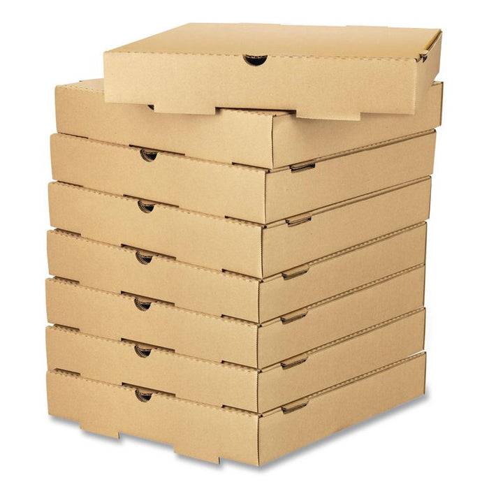 Corrugated Pizza Box, 12 x 12 x 2, Kraft, Cardboard, 50/Carton