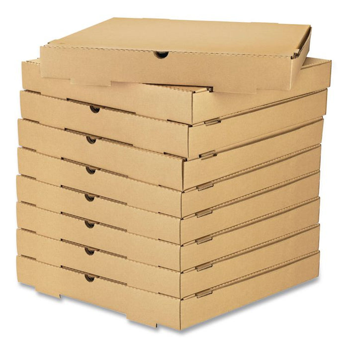 Corrugated Pizza Box, 16 x 16 x 2, Kraft, Cardboard, 50/Carton