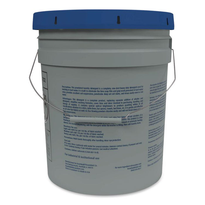 Low Suds Industrial Powder Laundry Detergent, Fresh Lemon Scent, 40 lb Pail