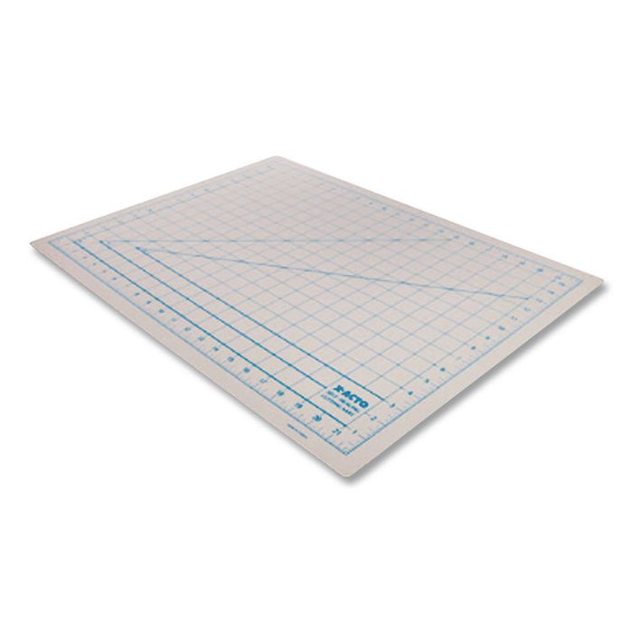Self-Healing Cutting Mat, 1" Grid with Guide Angles, Non-Slip Backing, 12" x 18", Gray