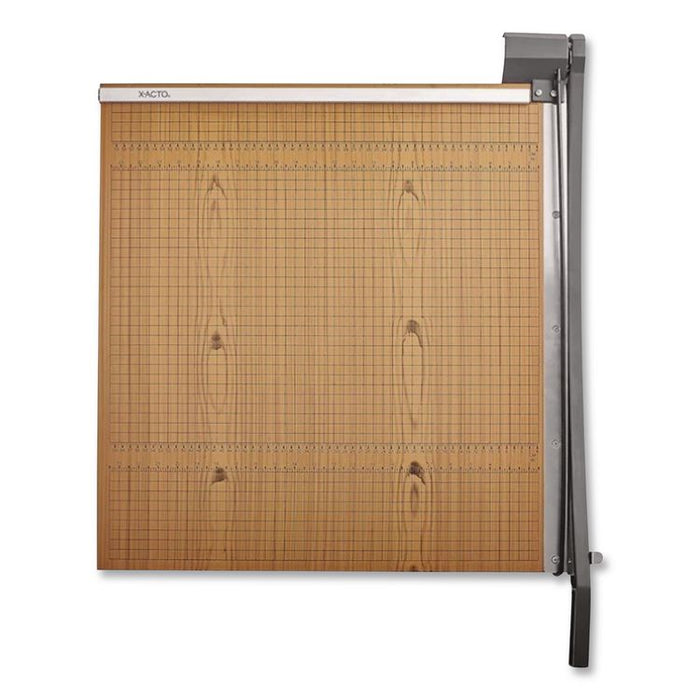Square Commercial Grade Wood Base Guillotine Trimmer, 20 Sheets, 24" Cut Length, 24 x 24