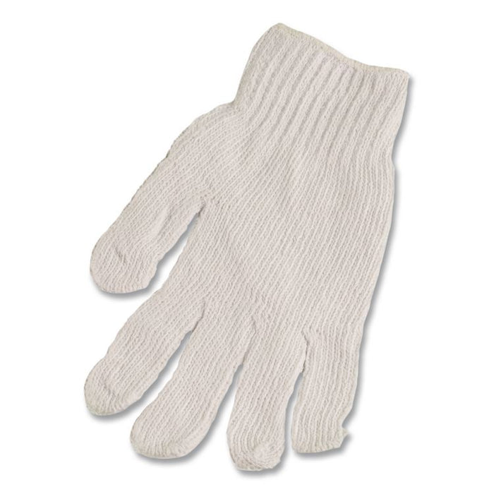 PRO CTPS400/NLW Series Natural White String Knit Gloves, Reversible, Medium, White, 12 Pairs
