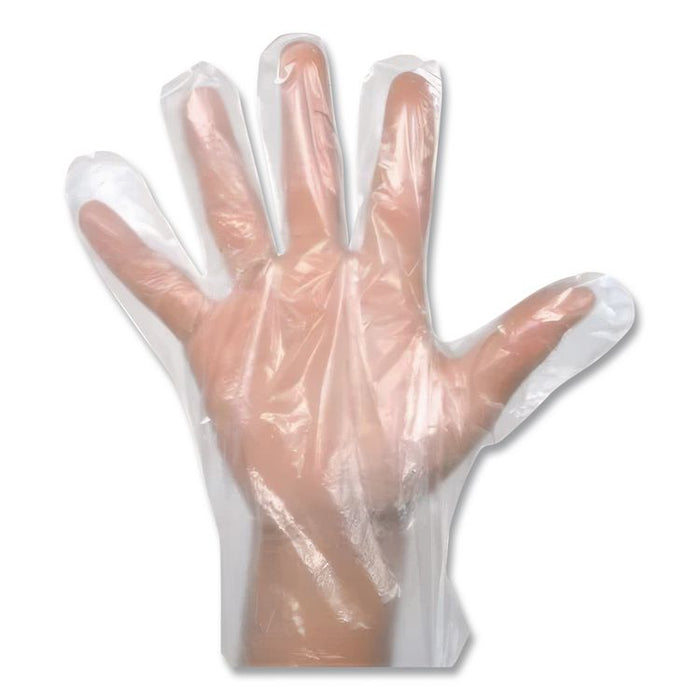 EconoFit Plus Polyethylene Gloves, Powder-Free, Medium, Clear, 200/Box, 10 Boxes/Carton