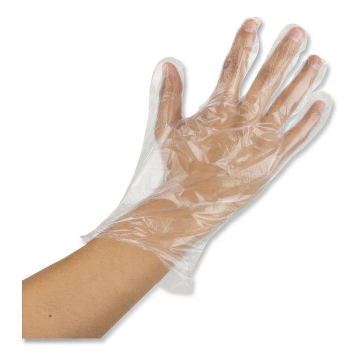 EconoFit Plus Polyethylene Gloves, Powder-Free, Medium, Clear, 200/Box, 10 Boxes/Carton