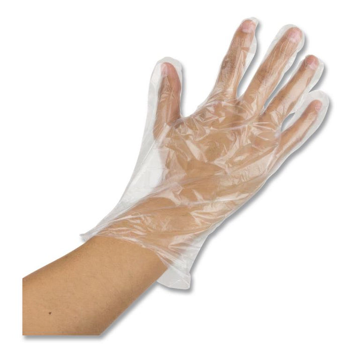 EconoFit Plus Polyethylene Gloves, Powder-Free, Small, Clear, 200/Box, 10 Boxes/Carton