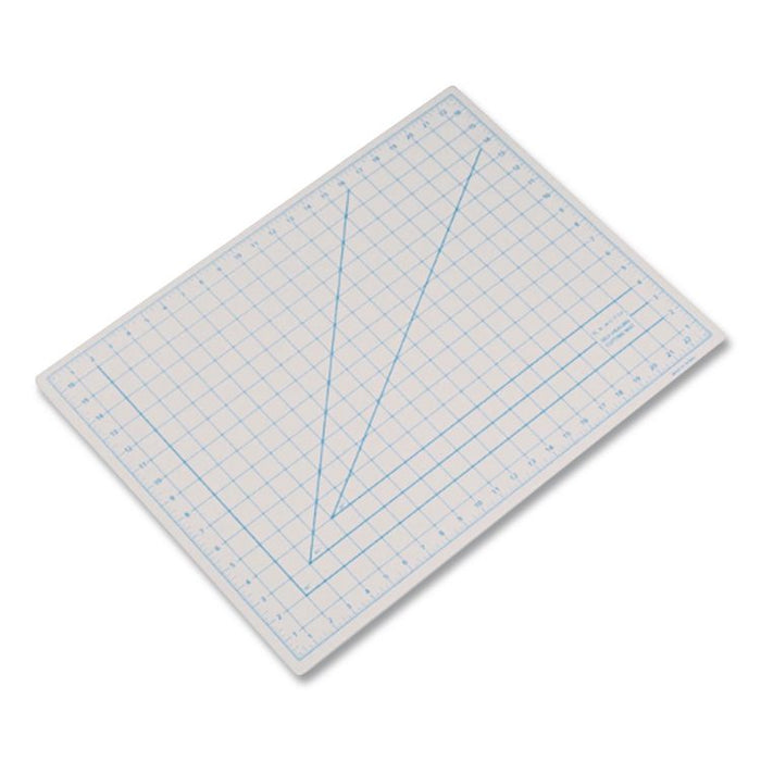 Self-Healing Cutting Mat, 1" Grid with Guide Angles, Non-Slip Backing, 18" x 24", Gray