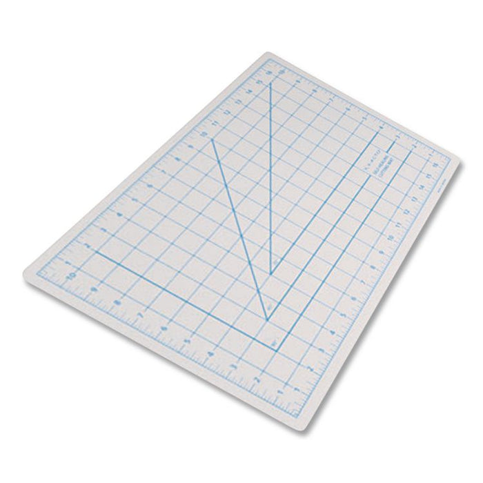 Self-Healing Cutting Mat, 1" Grid with Guide Angles, Non-Slip Backing, 18" x 24", Gray