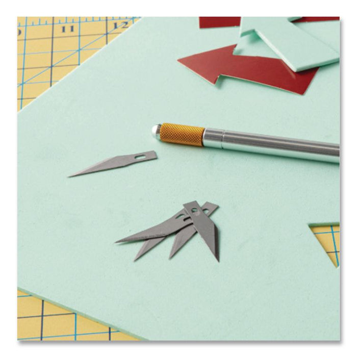 No. 1 Z-Series Precision Utility Knife with Replaceable Steel Blade, Safety Cap, Silver