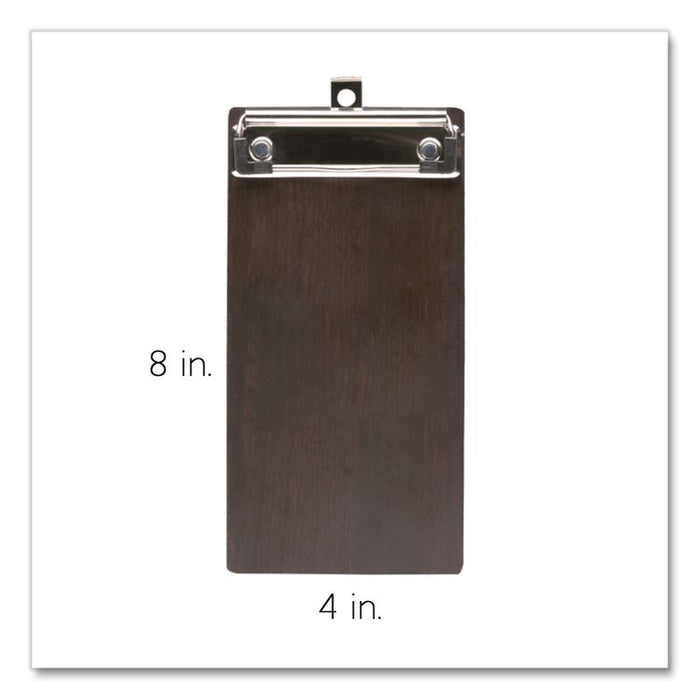 Check/Menu Holder, 4 x 8.1, Dark Woodgrain/Silver