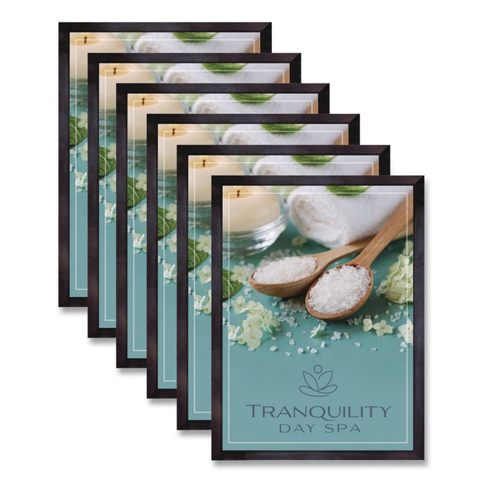 Poster Frame, MDF, 24 x 36 Insert, Black, 6/Pack