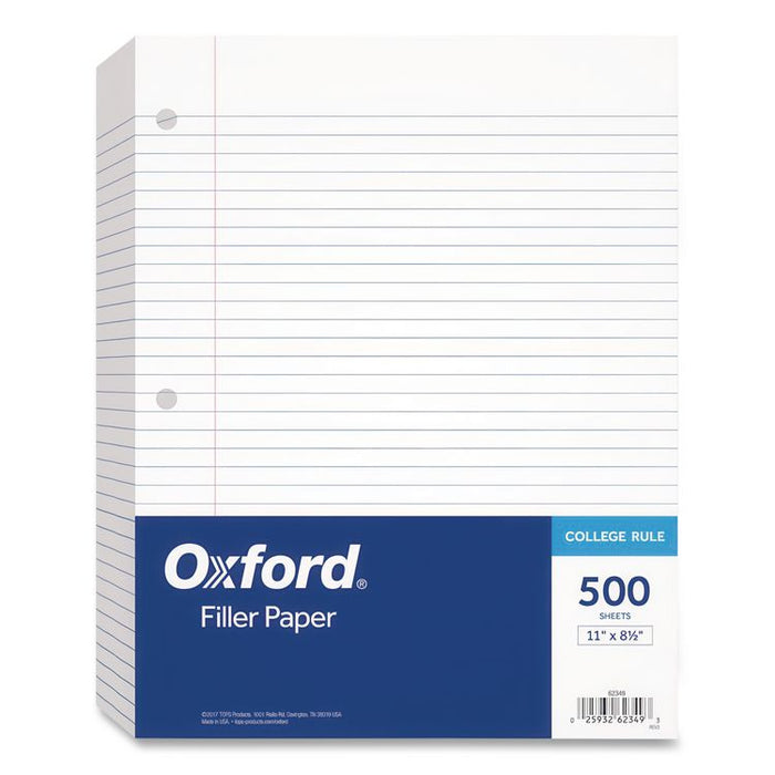 Filler Paper, 3-Hole, 8.5 x 11, Medium/College Rule, 500/Pack