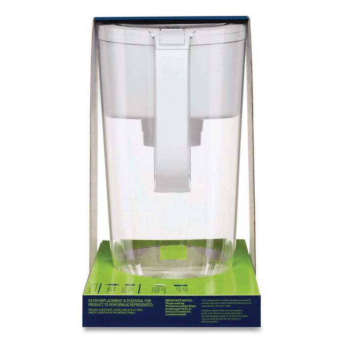 Tahoe Water Pitcher with Elite Filter, 10 Cups, Bright White, 2/Carton