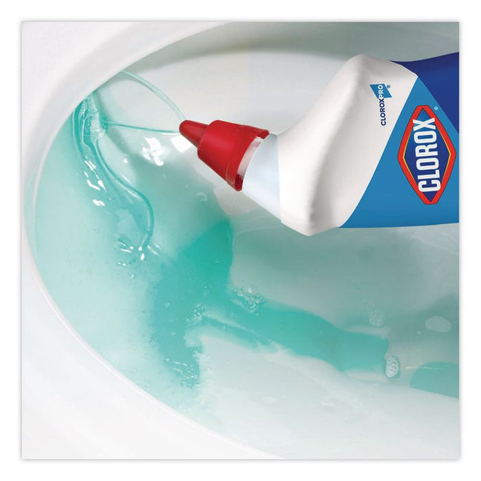 Clorox Pro Toilet Bowl Cleaner with Bleach, Fresh Scent, 24 oz Bottle, 12/Carton