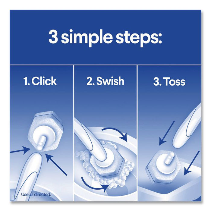 ToiletWand Disposable Toilet Cleaning System: Handle, Caddy and Refills, White