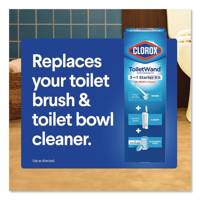 ToiletWand Toilet Cleaning Refills, Disinfecting Scrubbing Pads, 20 Count, 4/Carton