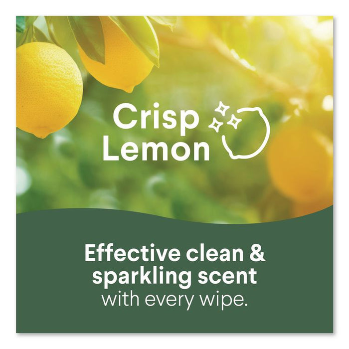 Disinfecting Cleaning Wipes Flex Pack, 1-Ply, 8 x 7, Crisp Lemon, White, 75 Towels/Pack, 6 Packs/Carton