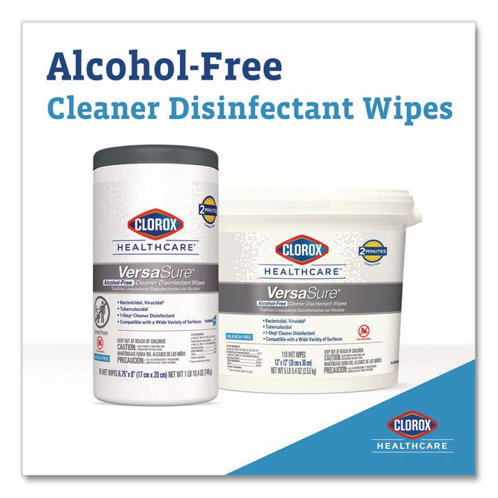 VersaSure Cleaner Disinfectant Wipes, 1-Ply, 6 x 5, Fragranced, White, 150 Towels/Canister