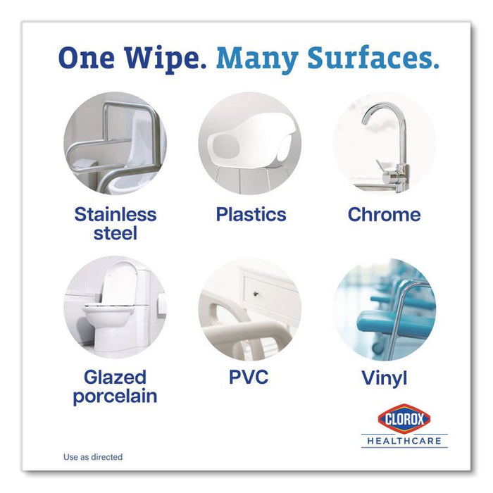VersaSure Cleaner Disinfectant Wipes, 1-Ply, 6 x 5, Fragranced, White, 150 Towels/Canister