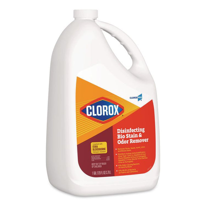 CloroxPro Disinfecting Bio Stain and Odor Remover, Fragranced, 128 oz Refill Bottle